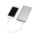 Купить Портативное зарядное устройство Джет с 2-мя USB-портами, 8000 mAh, серебристый с нанесением логотипа