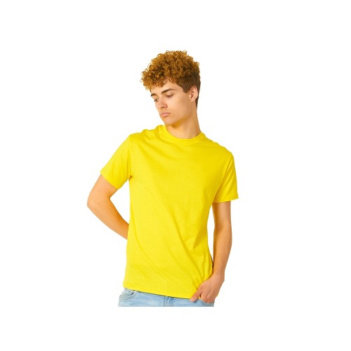 Купить Футболка Heavy Super Club с боковыми швами, мужская, желтый с нанесением логотипа