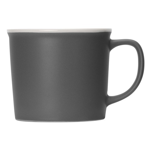 Купить Матовая кружка Nancy 360 мл цветная снаружи, белая внутри, серый с нанесением логотипа