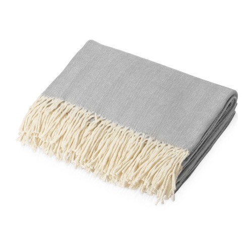 Купить Плед Ёлочка 150х180 см. ПРЕМИУМ (серый однотонное) (Р) с нанесением логотипа