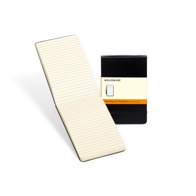 Купить Записная книжка Moleskine Reporter (в линейку), Pocket (9х14см), черный с нанесением