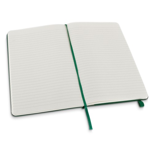 Купить Записная книжка Moleskine Classic (в линейку) в твердой обложке, Large (13х21см), зеленый с нанесением логотипа