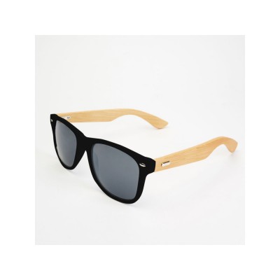 Купить Солнцезащитные очки EDEN с дужками из натурального бамбука, натуральный/черный с нанесением логотипа