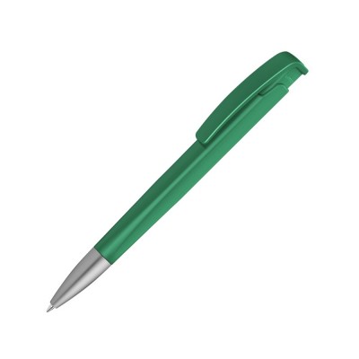 Купить Шариковая ручка с геометричным корпусом из пластика Lineo SI, зеленый с нанесением логотипа