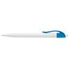 Купить Ручка шариковая Какаду, белый/голубой с нанесением логотипа