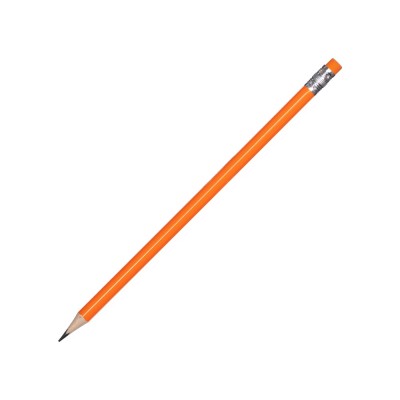 Купить Трехгранный карандаш Графит 3D, оранжевый с нанесением логотипа