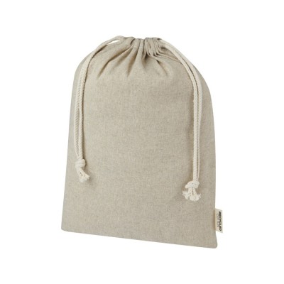 Купить Большая подарочная сумка Pheebs объемом 4 л из хлопка плотностью 150 г/м2, натуральный с нанесением логотипа