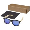 Купить Taiyō, зеркальные поляризованные солнцезащитные очки в оправе из переработанного PET-пластика/бамбука в подарочной коробке, дерево с нанесением логотипа
