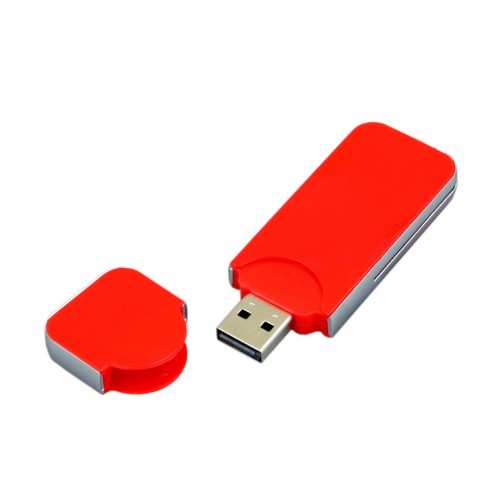 Купить USB-флешка на 8 Гб в стиле I-phone, прямоугольнй формы, красный с нанесением логотипа