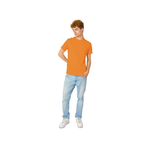 Купить Футболка Heavy Super Club с боковыми швами, мужская, оранжевый с нанесением логотипа