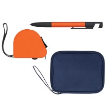 Подарочный набор с ручкой и рулеткой, оранжевый