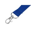 Купить Ланъярд из RPET с карабином, синий с нанесением логотипа
