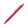 Купить Ручка металлическая soft touch шариковая Tender, красный/серый с нанесением логотипа