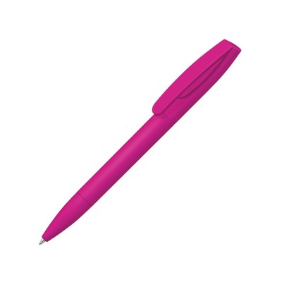 Купить Шариковая ручка Coral Gum  с прорезиненным soft-touch корпусом и клипом., розовый с нанесением логотипа