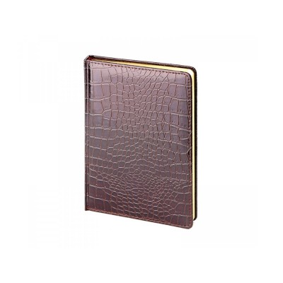 Купить Ежедневник недатированный А5 CAIMAN, коричневый с нанесением логотипа