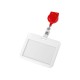 Купить Ретрактор с ушком для ленты, красный с нанесением логотипа