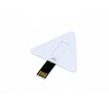 Купить USB-флешка на 8 Гб в виде пластиковой карточки треугольной формы, белый с нанесением логотипа