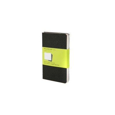 Купить Записная книжка Moleskine Cahier (нелинованный, 3 шт.), Pocket (9х14см), черный с нанесением