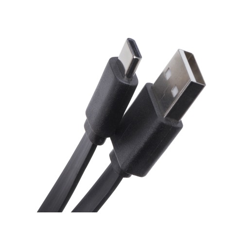 Купить Кабель USB 2.0 A - USB Type-C, черный с нанесением логотипа