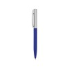 Купить Ручка металлическая soft-touch шариковая Tally с зеркальным слоем, серебристый/синий с нанесением логотипа