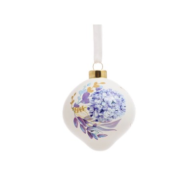 Купить Стеклянный шар Цветочный бум (голубой) с нанесением логотипа