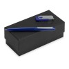 Купить Подарочный набор Skate Mirro с ручкой для зеркальной гравировки и флешкой, синий с нанесением логотипа