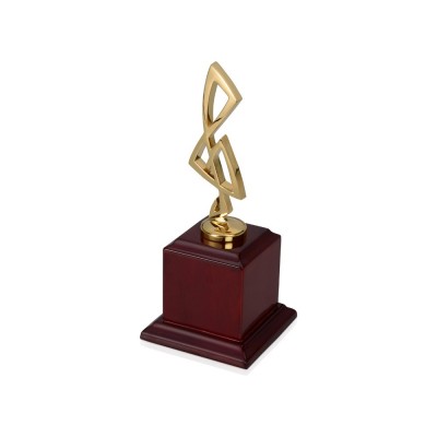 Купить Награда Скрипичный ключ, золотистый/коричневый с нанесением логотипа