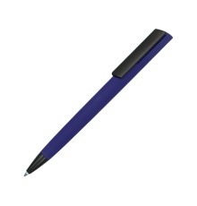 Ручка пластиковая soft-touch шариковая Taper, темно-синий/черный