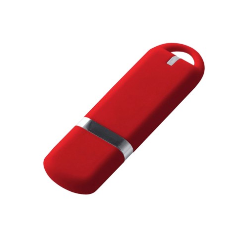 Купить USB-флешка на 16 ГБ 3.0 USB, с покрытием soft-touch, красный с нанесением логотипа