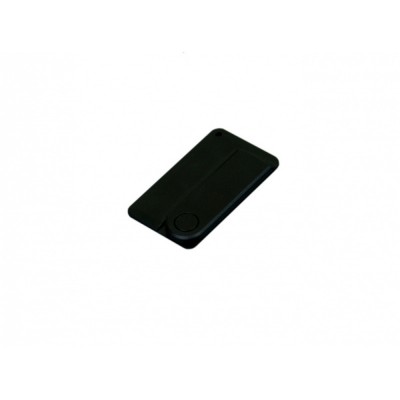 Купить USB-флешка на 16 Гб в виде пластиковой карточки, черный с нанесением