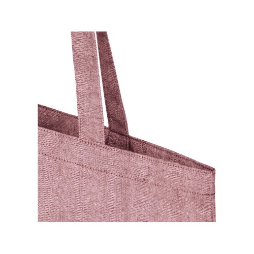 Купить Сумка-тоут Pheebs из переработанного хлопка 150 г/м2, бордовый меланж с нанесением логотипа