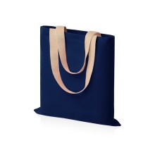 Сумка для шопинга Steady из хлопка с парусиновыми ручками, 260 г/м2, темно-синий