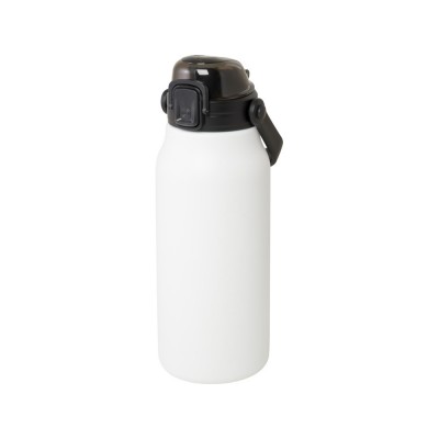 Купить Медная бутылка Giganto из переработанной нержавеющей стали объемом 1600 мл с вакуумной изоляцией - Белый с нанесением логотипа