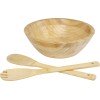Купить Argulls, бамбуковая салатница и приборы, natural с нанесением логотипа