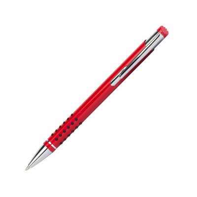 Купить Ручка шариковая Онтарио, красный/серебристый с нанесением логотипа