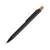Купить Ручка металлическая шариковая Blaze с цветным зеркальным слоем, черный/оранжевый с нанесением логотипа