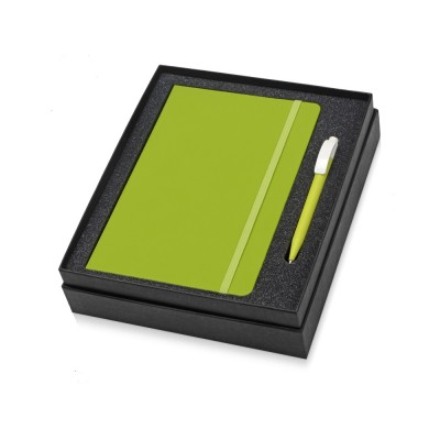 Купить Подарочный набор Uma Vision с ручкой и блокнотом А5, зеленый с нанесением