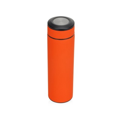 Купить Термос Confident с покрытием soft-touch 420мл, оранжевый с нанесением