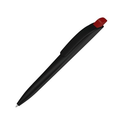 Купить Ручка шариковая пластиковая Stream, черный/красный с нанесением