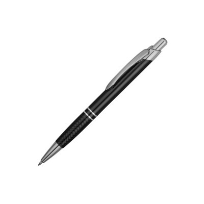 Купить Ручка шариковая Кварц, черный/серебристый с нанесением логотипа