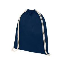 Рюкзак со шнурком Tenes из хлопка плотностью 140 г/м2, темно-синий