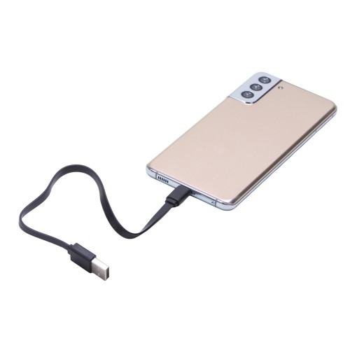 Купить Кабель USB 2.0 A - USB Type-C, черный с нанесением логотипа