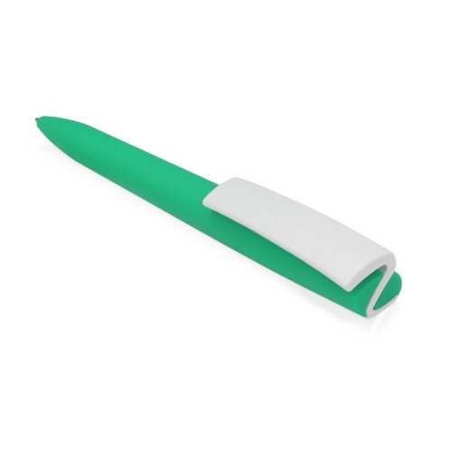 Купить Ручка пластиковая soft-touch шариковая Zorro, мятный//белый с нанесением логотипа