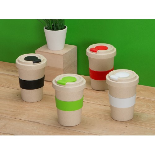 Купить Стакан из пшеничного волокна Flava, белый с нанесением логотипа