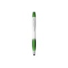 Купить Ручка-стилус Nash с маркером, зеленый/серебристый с нанесением логотипа