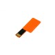 Купить USB-флешка на 8 Гб в виде пластиковой карточки, оранжевый с нанесением логотипа
