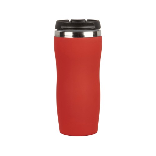 Купить Термокружка Double wall mug C1, soft touch, 350 мл, красный с нанесением логотипа