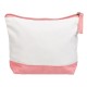 Купить Косметичка хлопковая Cotton, белый/пыльно-розовый с нанесением логотипа