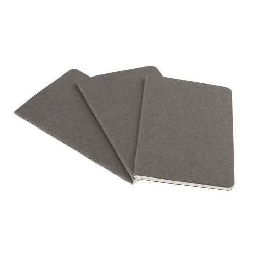Купить Записная книжка Moleskine Cahier (в линейку, 3 шт.), Pocket (9х14см), серый с нанесением логотипа