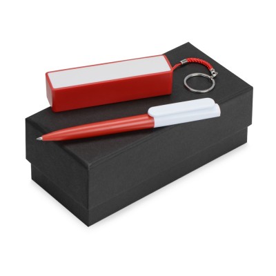 Купить Подарочный набор Essentials Umbo с ручкой и зарядным устройством, красный с нанесением
